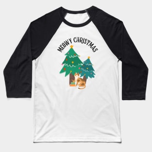 Meowy Christmas Baseball T-Shirt